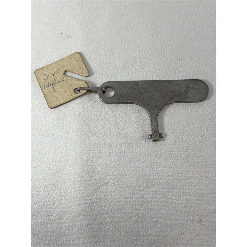 Western Electric Payphone T Key Single Slot Hardened Steel Coin Telephone Key